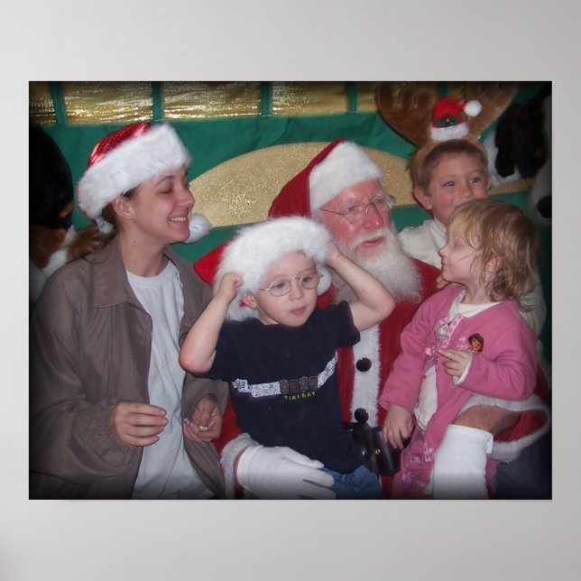Poster Groupe père Noël avec maman (Devant)