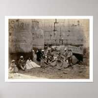 Groupe photographe dans le Hall of Columns, Karnak