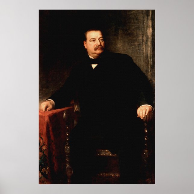 Poster GROVER CLEVELAND Portrait de Eastman Johnson Impri (Devant)