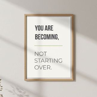 Poster Growth Mindset Wall Art. Inspirational Quote