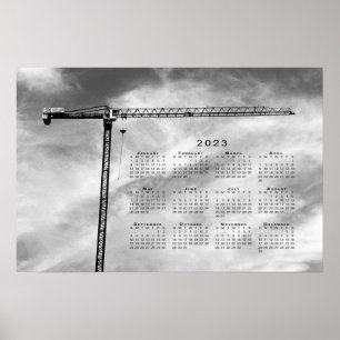 Poster Grue de construction 2023 Calendrier Beaux-Arts Ph