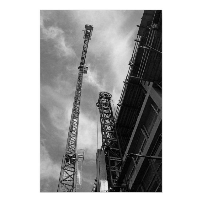 Poster Grue et matériel de construction contrepoids photo (Devant)