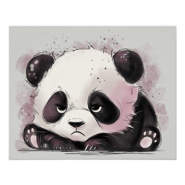 Poster Grumpy Panda (Devant)