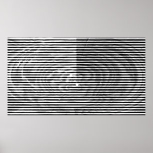 Poster grunge art abstrait brut aléatoire lignes horizont