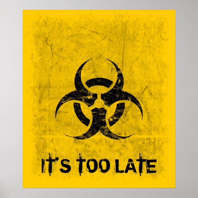 Poster Grunge Biodanger Personnalisable (Devant)