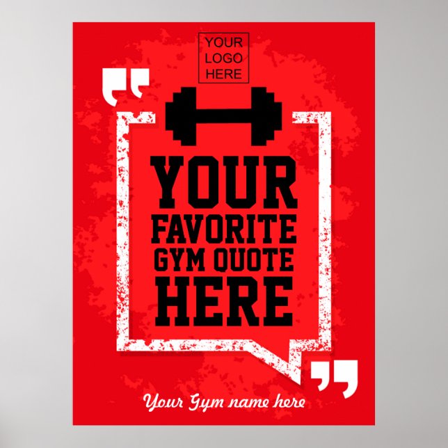 Poster Grunge Gym style de vie citation personnalisée ajo (Devant)