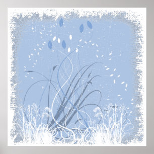Poster Grunge KRW en bleu