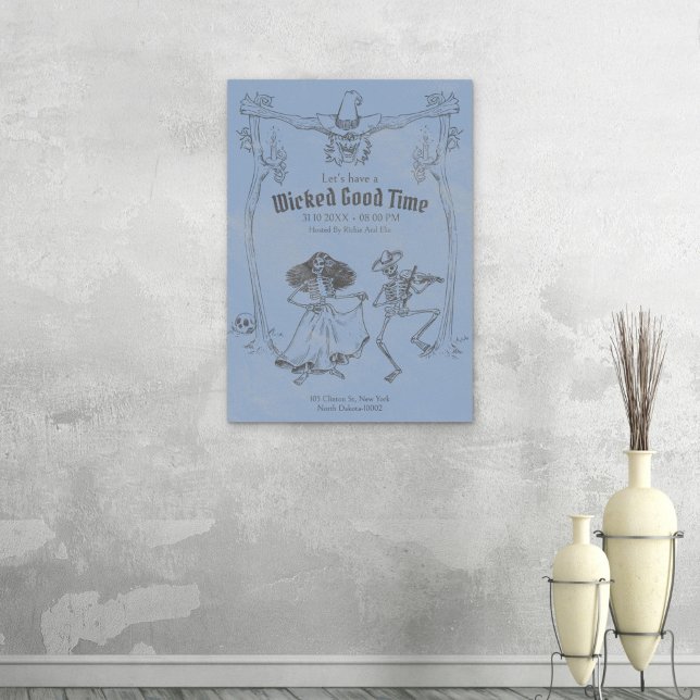 Poster Grunge Retro Black Halloween Party (Créateur téléchargé)