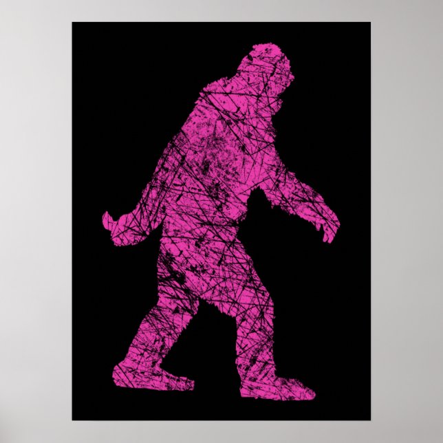 Poster Grunge Squatching Style Bigfoot (Devant)