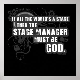 Poster Grunge Stage Manager Dieu
