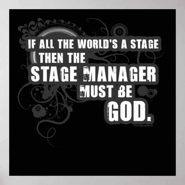 Poster Grunge Stage Manager Dieu (Devant)