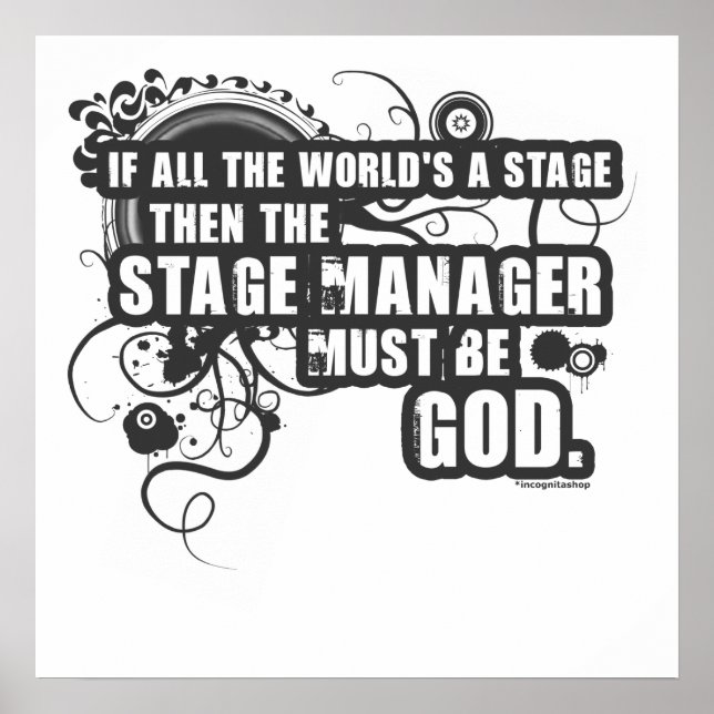 Poster Grunge Stage Manager Dieu (Devant)