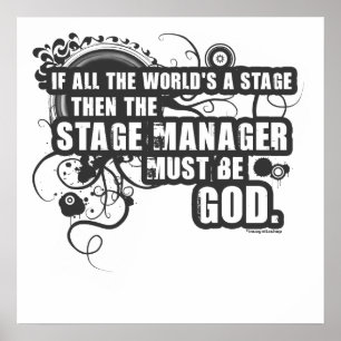 Poster Grunge Stage Manager God