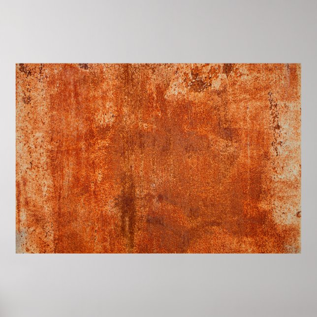 Poster Grunge texture métal rouillé. Corrosion rouillée e (Devant)