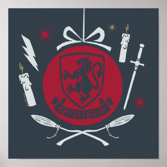 Poster GRYFFINDOR™ - Graphique Bauble de vacances (Devant)