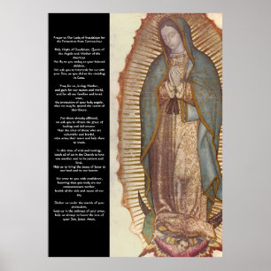 Poster Guadalupe Coronavirus Prière de protection