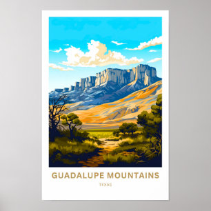 Poster Guadalupe Mounts Texas Travel Imprimer