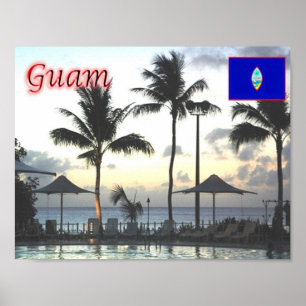 Poster Guam - Coucher de soleil -