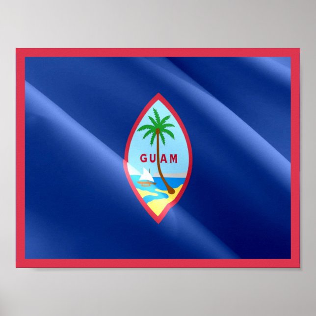 Poster Guam - Drapeau d'agitation - (Devant)