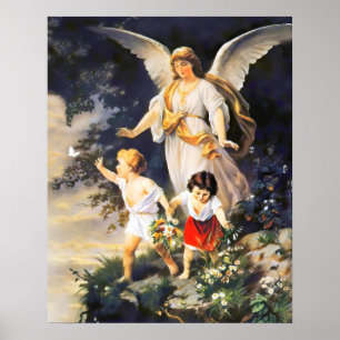 Poster Guardian Angel by the Cliff par Bernhard Plockhors