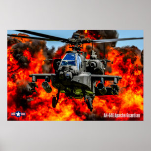 POSTER GUARDIAN APACHE AH-64E