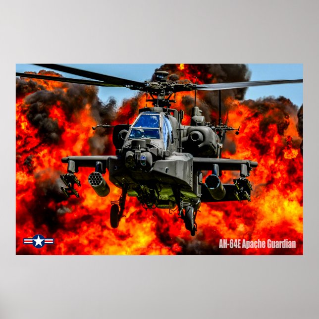 POSTER GUARDIAN APACHE AH-64E (Devant)