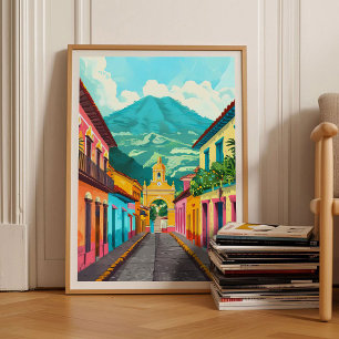 Poster Guatemala Imprimé Guatemala Illustration Guatemala