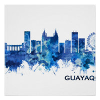 Guayaquil Equateur Skyline Blue