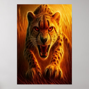 Poster Guépard enragé