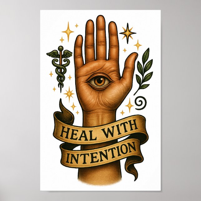 Poster Guérir Avec Intention - Pos Spirituels De Guérison (Devant)
