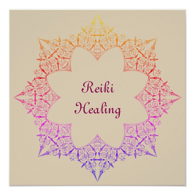 Poster Guérison du Reiki (Devant)