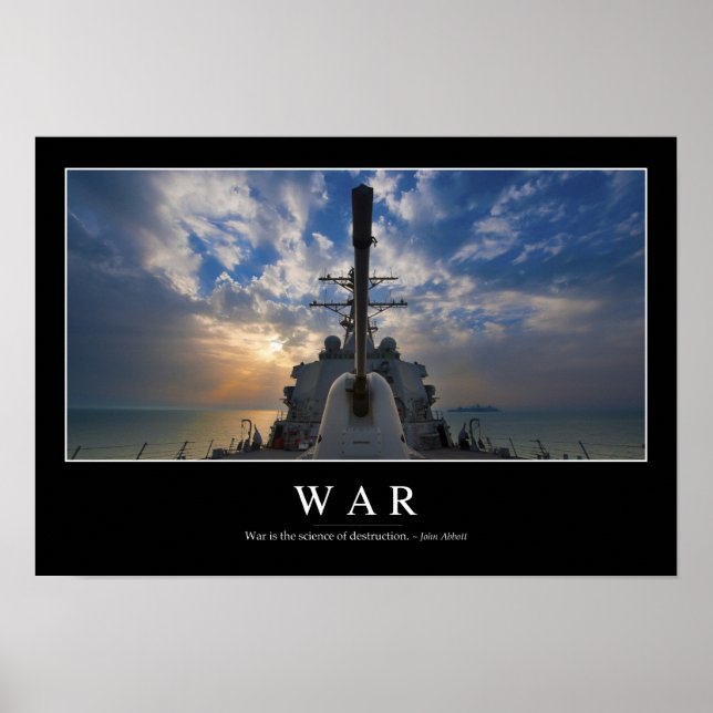 Poster Guerre : Citation Inspirationnelle 2 (Devant)
