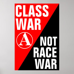 Poster guerre des classes et non guerre de race