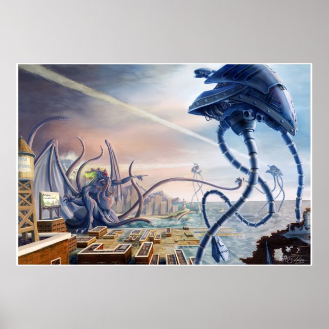 Poster Guerre des Mondes Vs. Cthulhu (Devant)