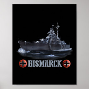Poster Guerre mondiale 2 Bataillon allemand Bismarck
