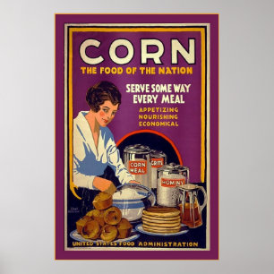 Poster Guerre mondiale de Corn~Vintage 1