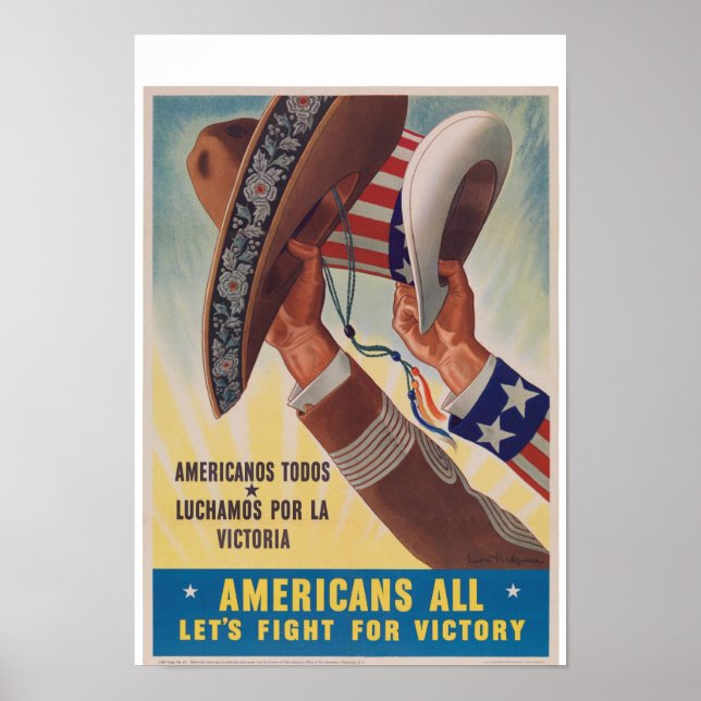 Poster Guerre Vintage américaine (Devant)