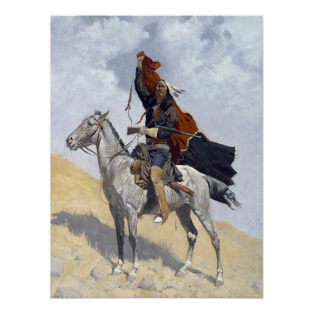 Poster Guerrier amérindien Apache (Devant)