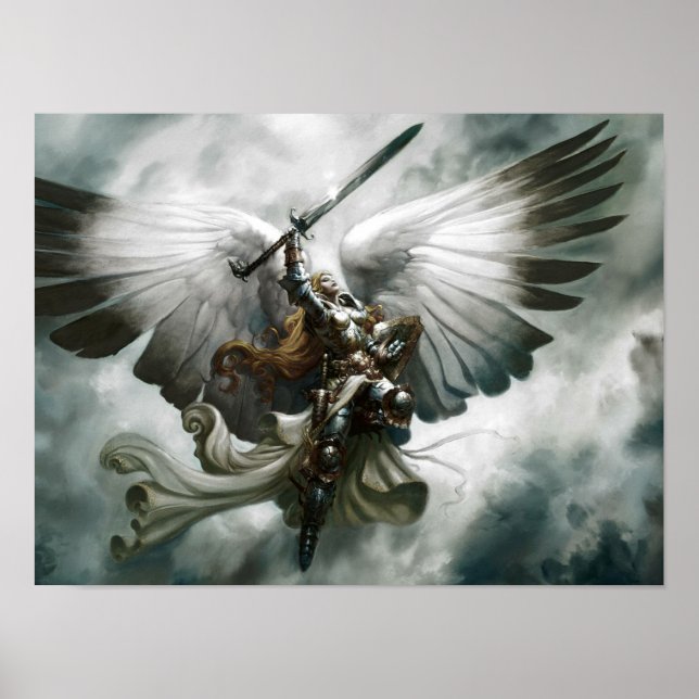 Poster Guerrier Angel Imaginaire Art (Devant)