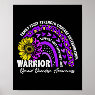 Poster Guerrier Arc-en-ciel Violet Ribbon Opioïde Overdos