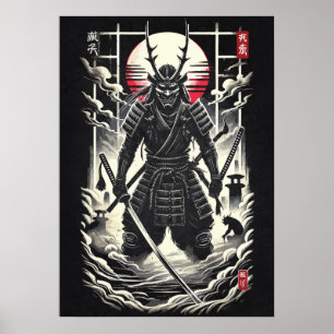 Poster Guerrier chasseur de démons Omni - Tatouage d'anim