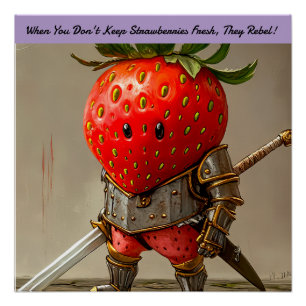 Poster Guerrier de fraises