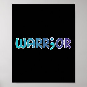 Poster Guerrier de la dépression Anti Suicide Anxiété Sen