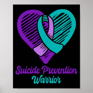 Poster Guerrier de la prévention du suicide masculin, vio
