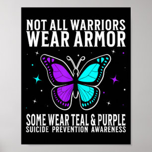 Poster Guerrier de la sensibilisation au suicide Préventi