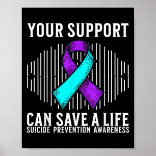 Poster Guerrier de la sensibilisation au suicide Préventi