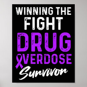 Poster Guerrier de la sensibilisation au surdosage de dro