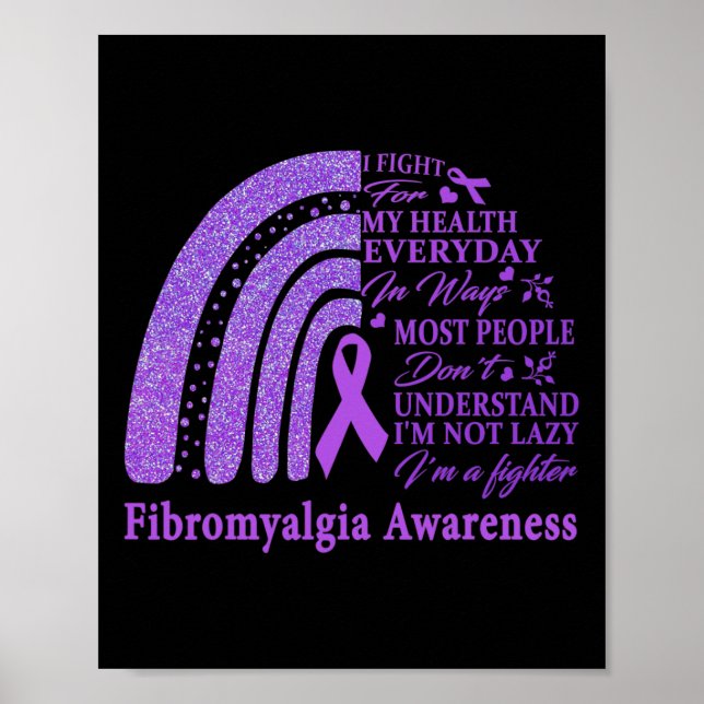 Poster Guerrier de sensibilisation à la fibromyalgie Sout (Devant)