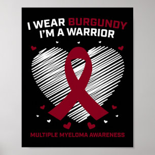 Poster Guerrier du cancer du sang, sensibilisation au myé