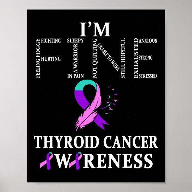 Poster Guerrier du cancer Je vais bien (Devant)